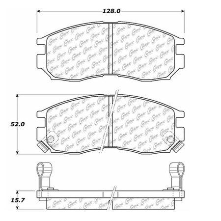 Centric Parts Posi-Quiet Ext. Wear Pad, 106.04840 106.04840